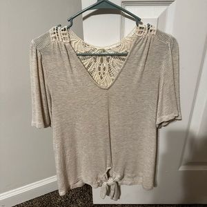Cream Color Cute Backing Shirt.